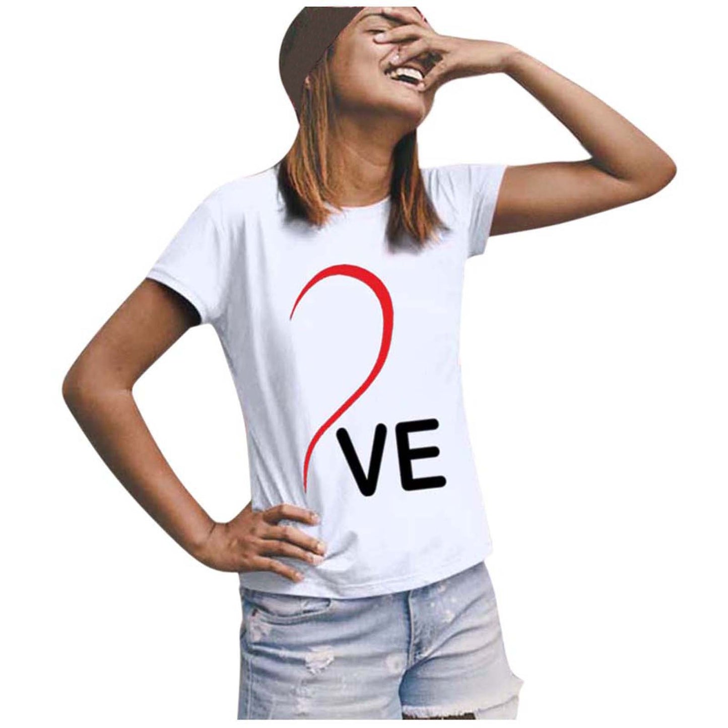 Love Heart Couple T-Shirts - Personalized Matching Lovers Clothes